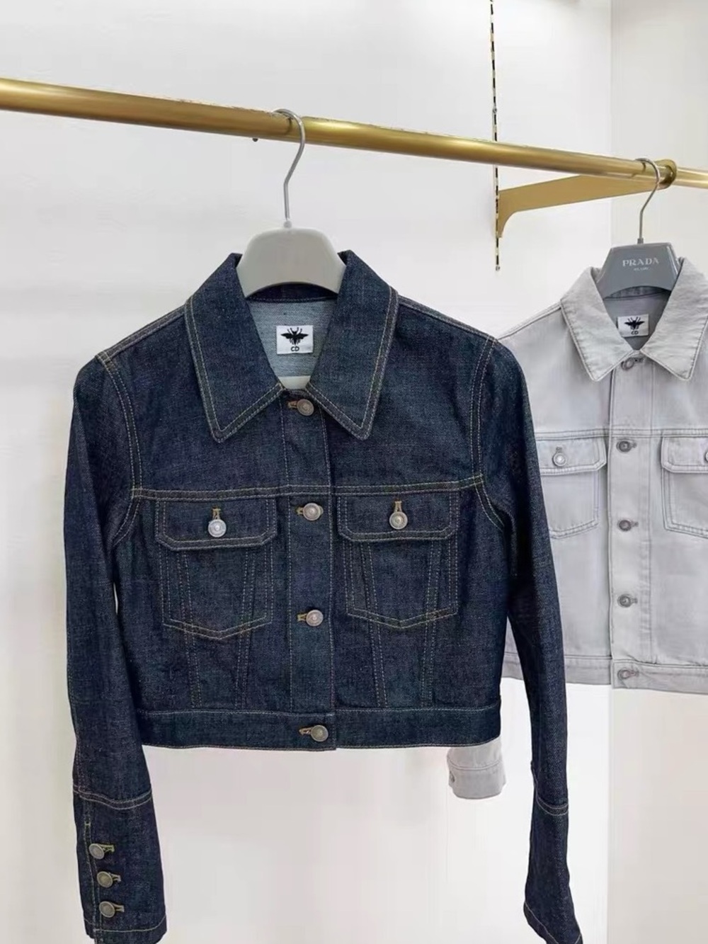 Dior Dark Indigo Cropped Denim Jacket
